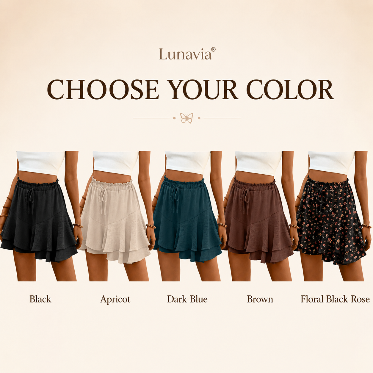 Flowy Butterfly Skort – Lightweight Summer Skort for Women