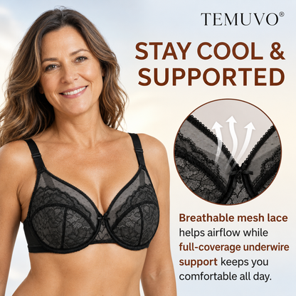 Le’s Charm - Floral Lace Full Coverage Minimizer Bra