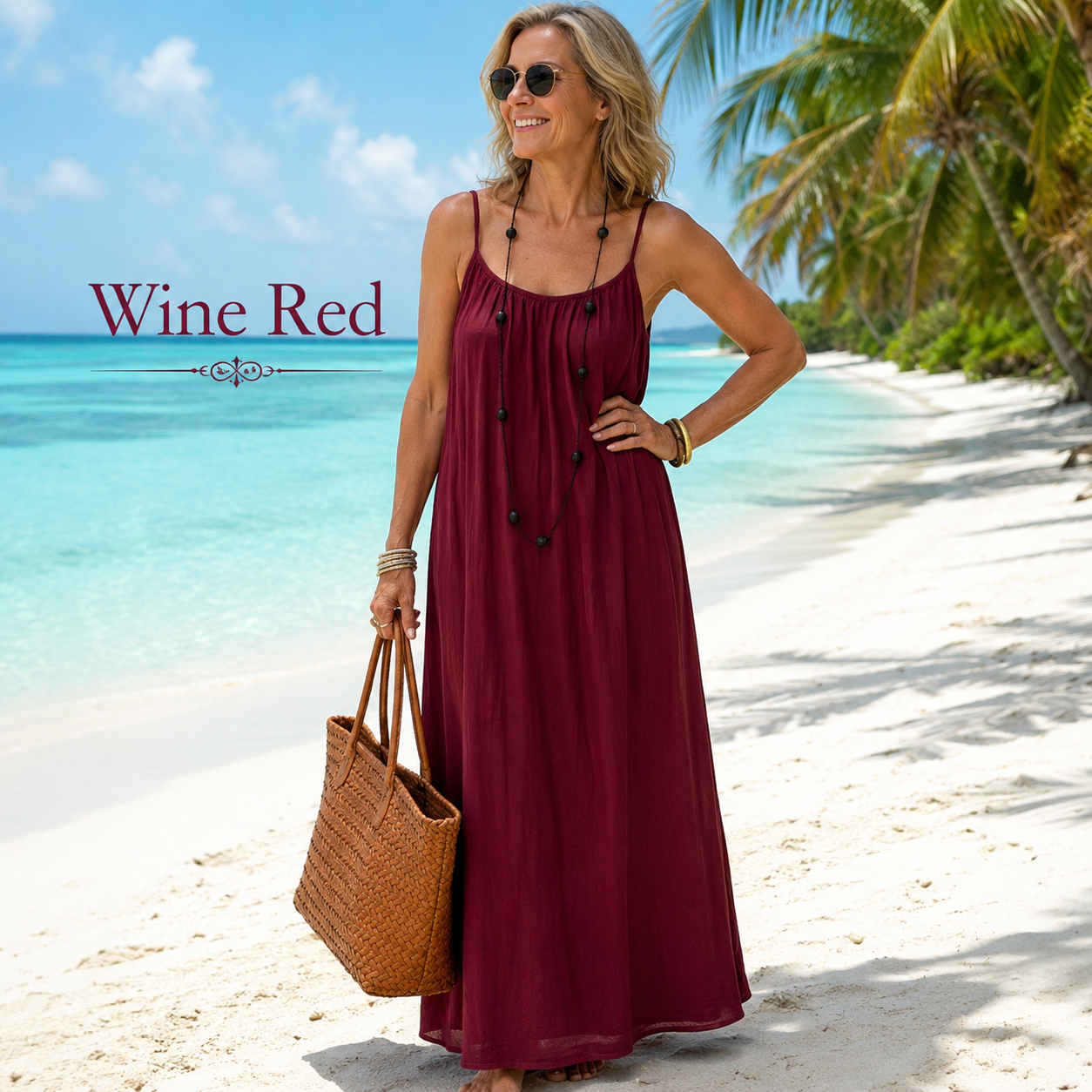 Cami Lounge Maxi Dress for Women – Lightweight Summer Vacation Dress