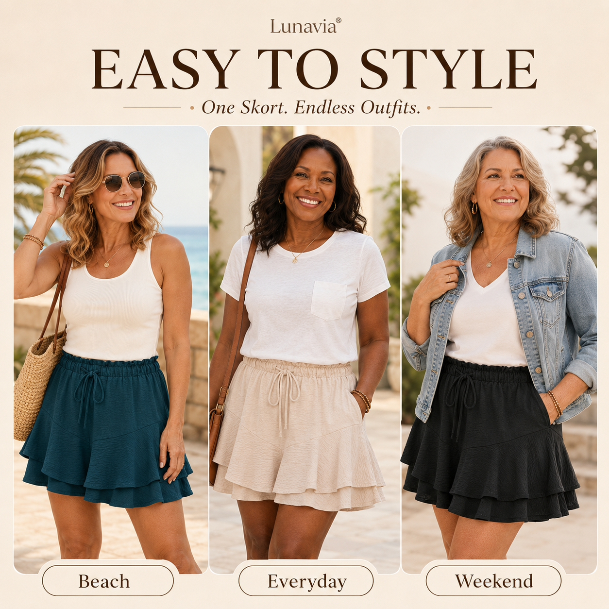 Flowy Butterfly Skort – Lightweight Summer Skort for Women
