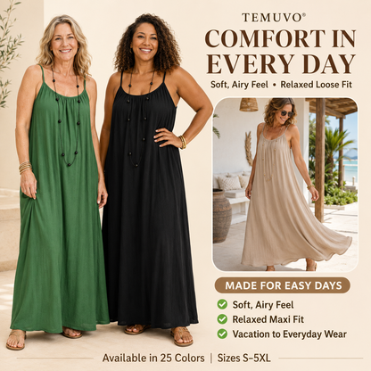 Cami Lounge Maxi Dress for Women – Lightweight Summer Vacation Dress