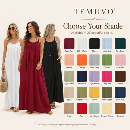 Cami Lounge Maxi Dress for Women – Lightweight Summer Vacation Dress