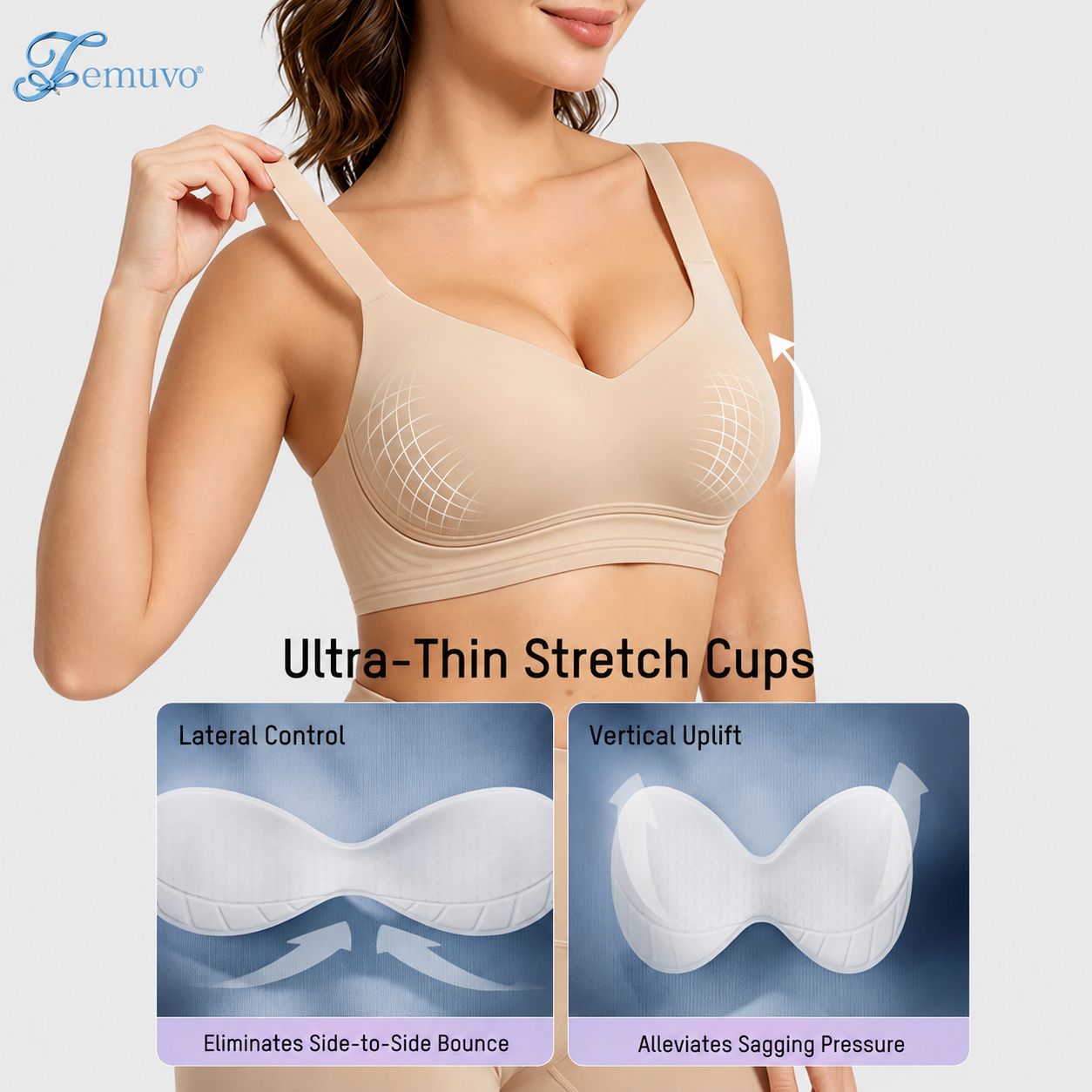 Le’s Charm - Wireless Jelly Support Full-Coverage Bra