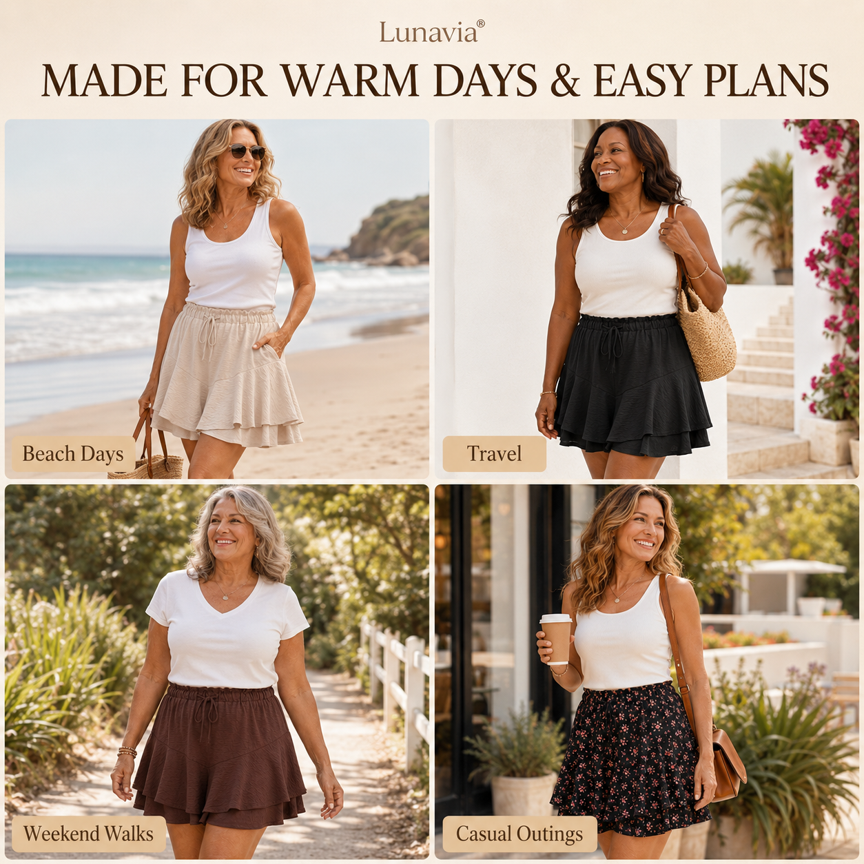 Flowy Butterfly Skort – Lightweight Summer Skort for Women