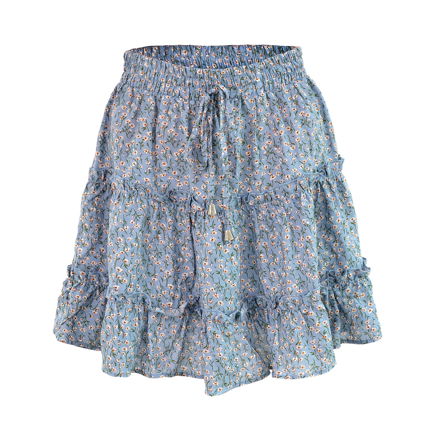 Breezy Floral Ruffle Skort-in Shorts Floral Ruffle Tiered Skirts with Pockets