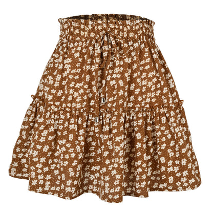 Breezy Floral Ruffle Skort-in Shorts Floral Ruffle Tiered Skirts with Pockets