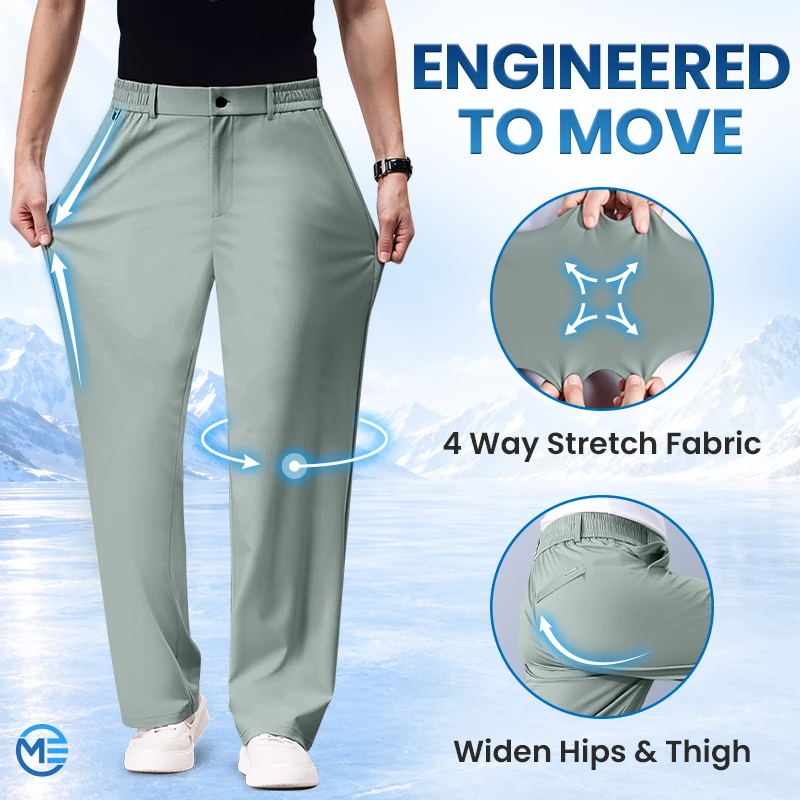 ModenEase - Ultra Comfort Ice Silk Flexible Casual Pants