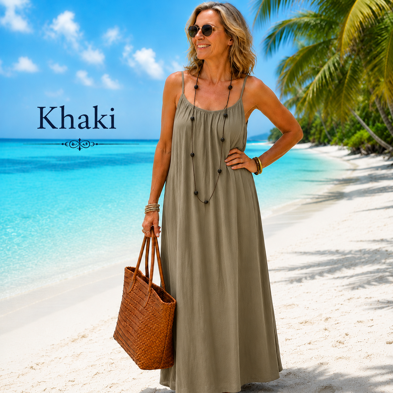Cami Lounge Maxi Dress for Women – Lightweight Summer Vacation Dress