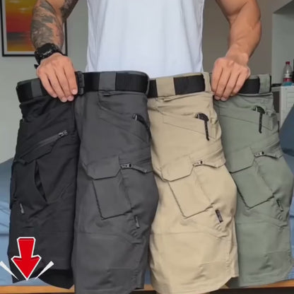 Men's Waterproof Tactical Cargo Shorts – Quick-Dry Multi-Pocket Shorts