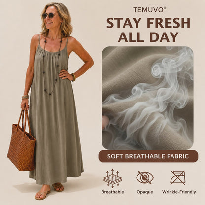 Cami Lounge Maxi Dress for Women – Lightweight Summer Vacation Dress