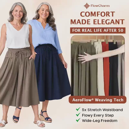 Temuvo - Pull-On Capri Culottes for Women