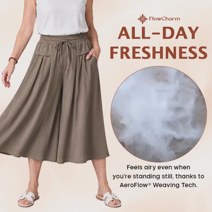 Temuvo - Pull-On Capri Culottes for Women