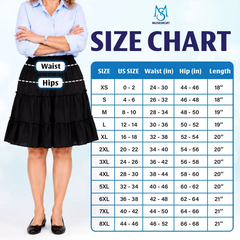 MuseSkort - High-Waisted Tiered Ruffle Skort with Hidden Pockets